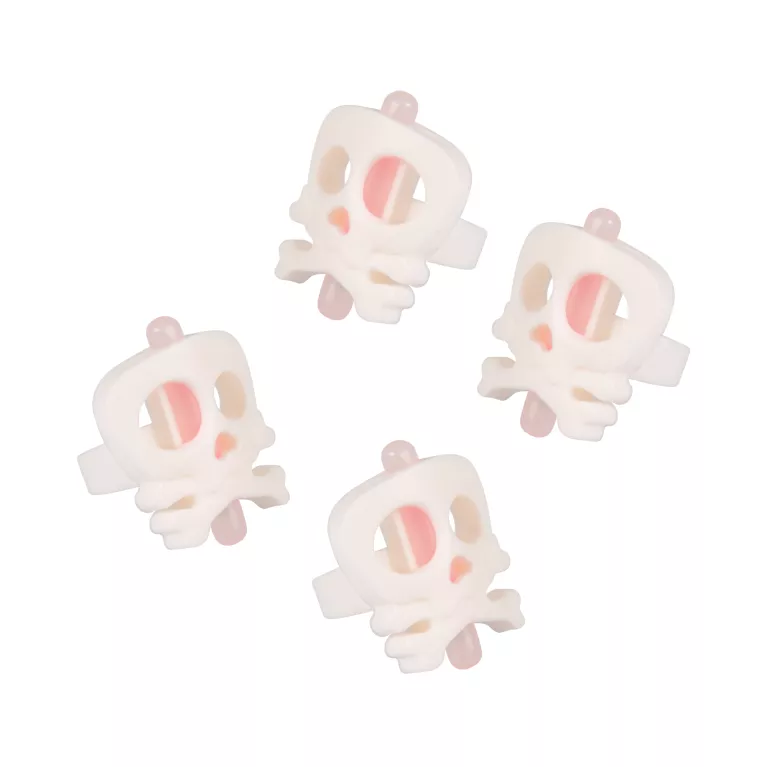 Svítící prstýnek Lebka 4 ks