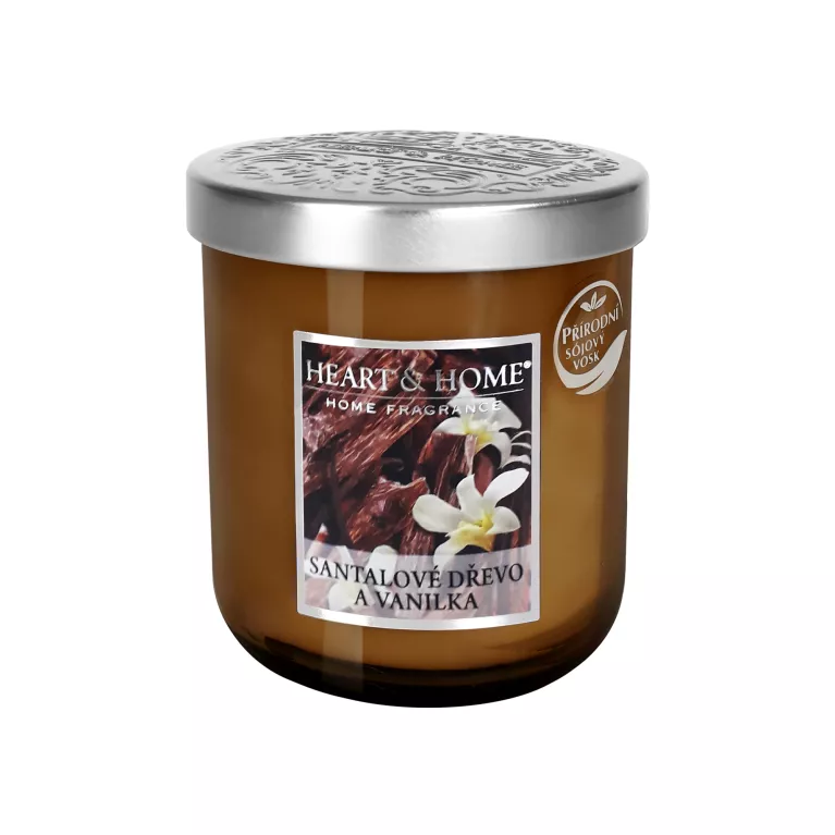 Střední svíčka - Santalové dřevo a vanilka