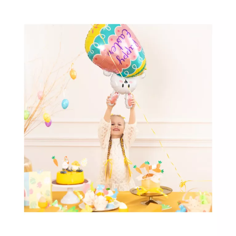 Balónek fóliový Velikonoční zajíček s vajíčkem