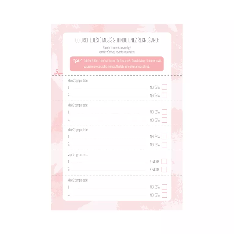 Set her a aktivit na rozlučku se svobodou