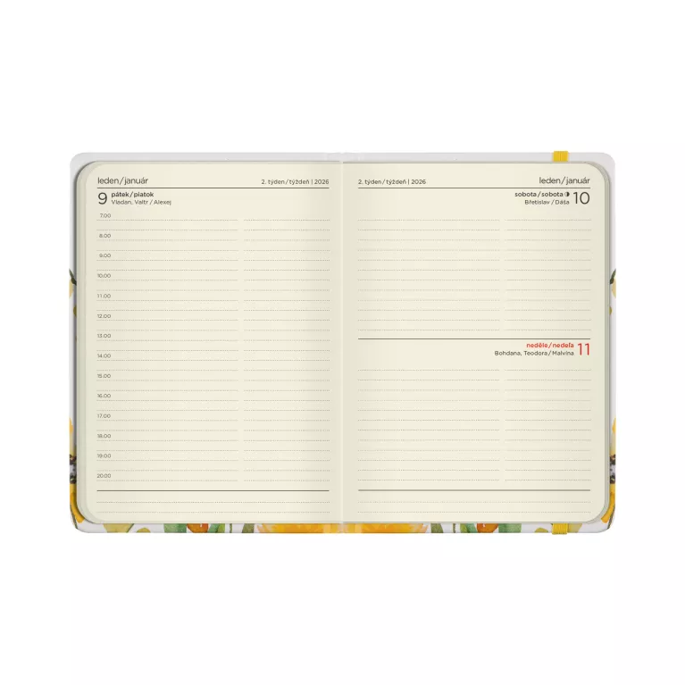 Denní diář - Žluté květiny