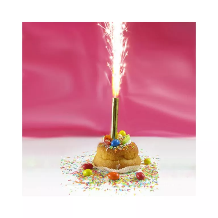 Fontána dortová zlatá 2 ks