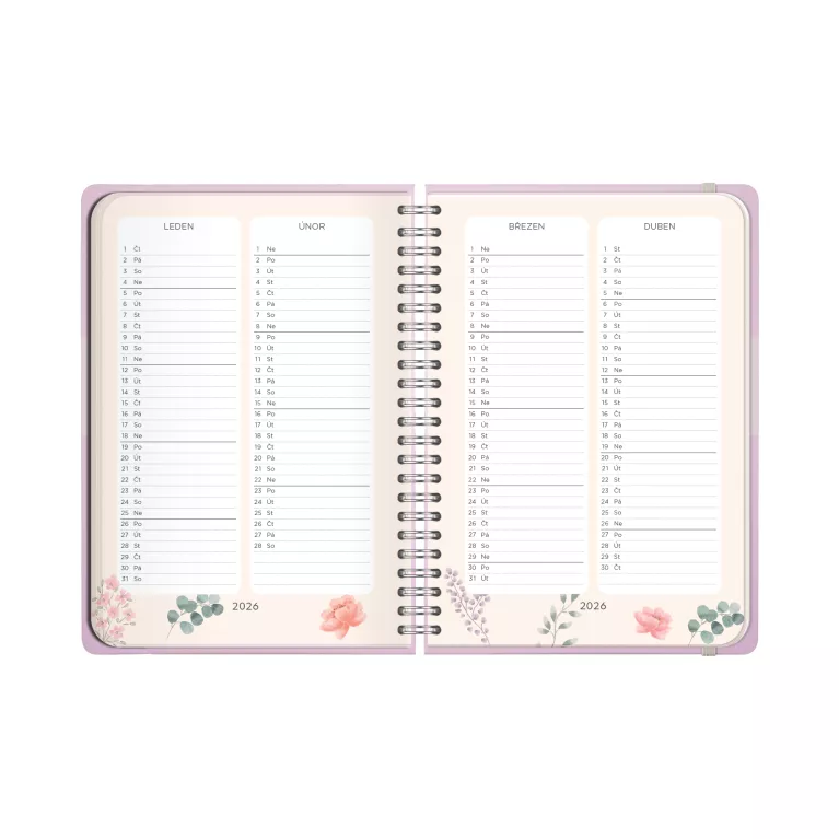 Fialový motivační diář A5