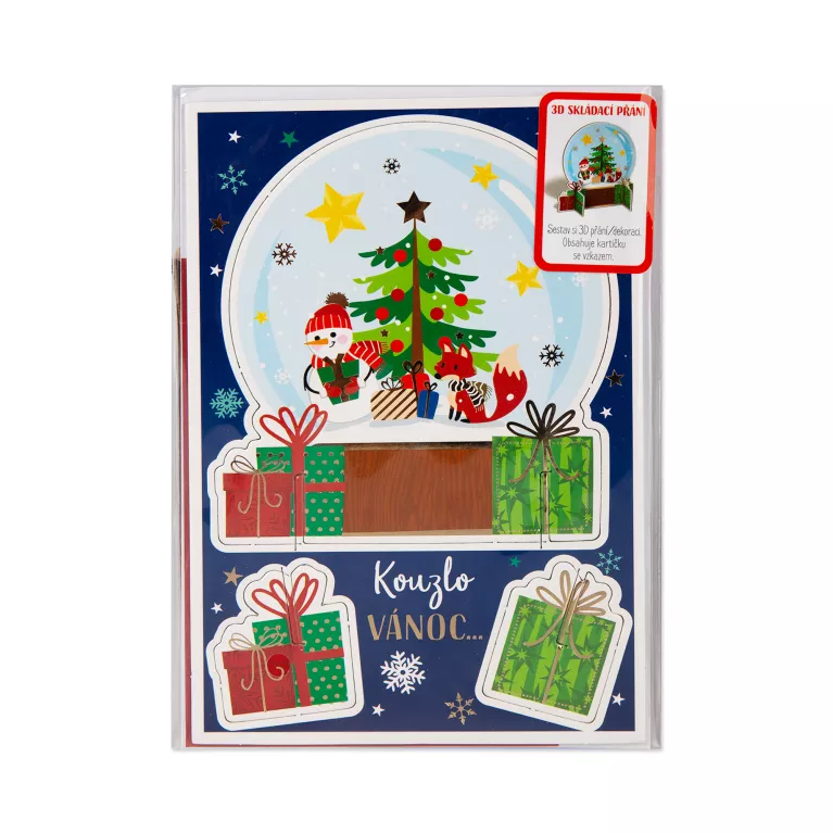 Skládací 3D přání - Sněžítko