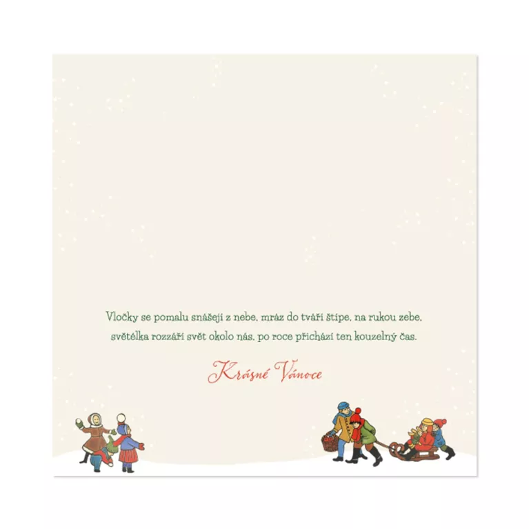 Vánoční přání - Radovánky před chalupou