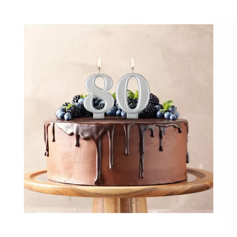 Svíčky dortové stříbrná čísla