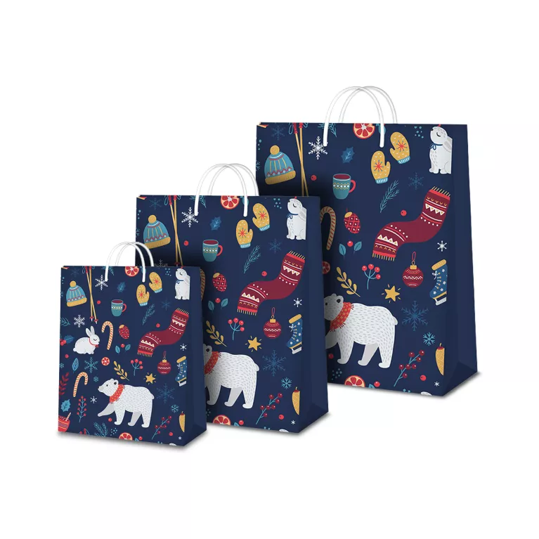 Dárková taška - Medvěd a zimní doplňky