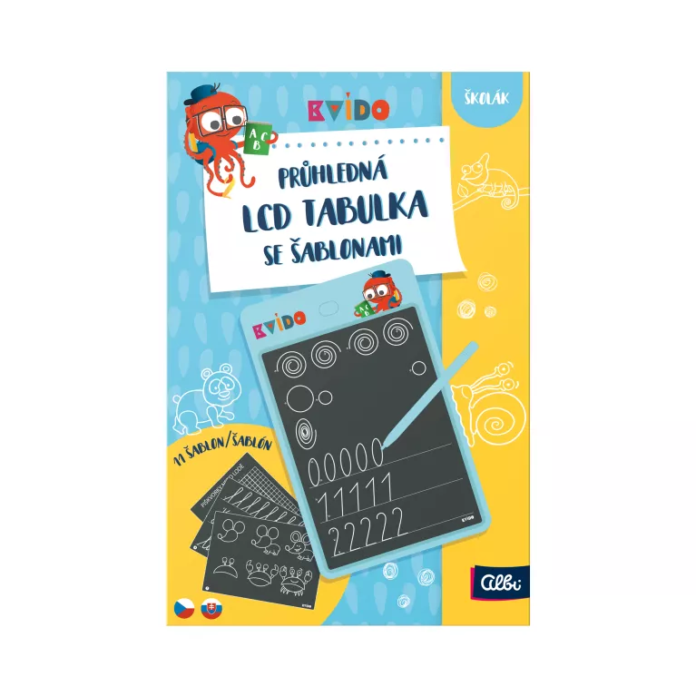 Průhledná LCD tabulka se šablonami - Kvído