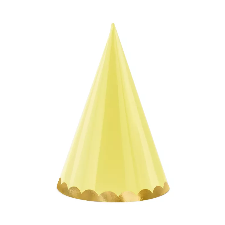 Čepičky pastelové se zlatým okrajem 6 ks