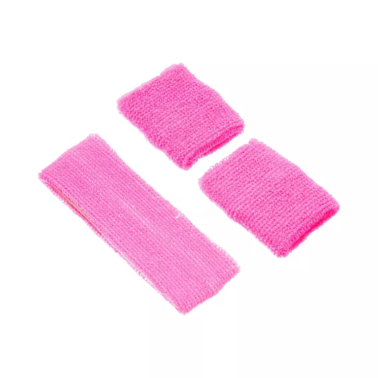 Potítka a čelenka růžová