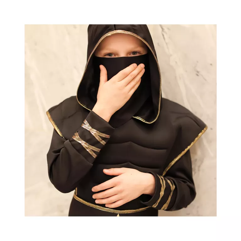 Kostým dětský Ninja černo-zlatý