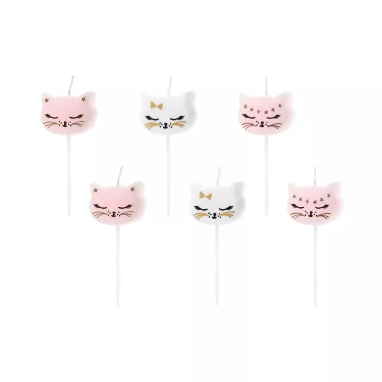 Sada dortových svíček Kočky 6 ks