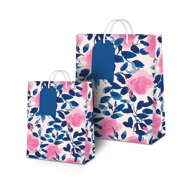 Dárková taška - Akvarelové květy