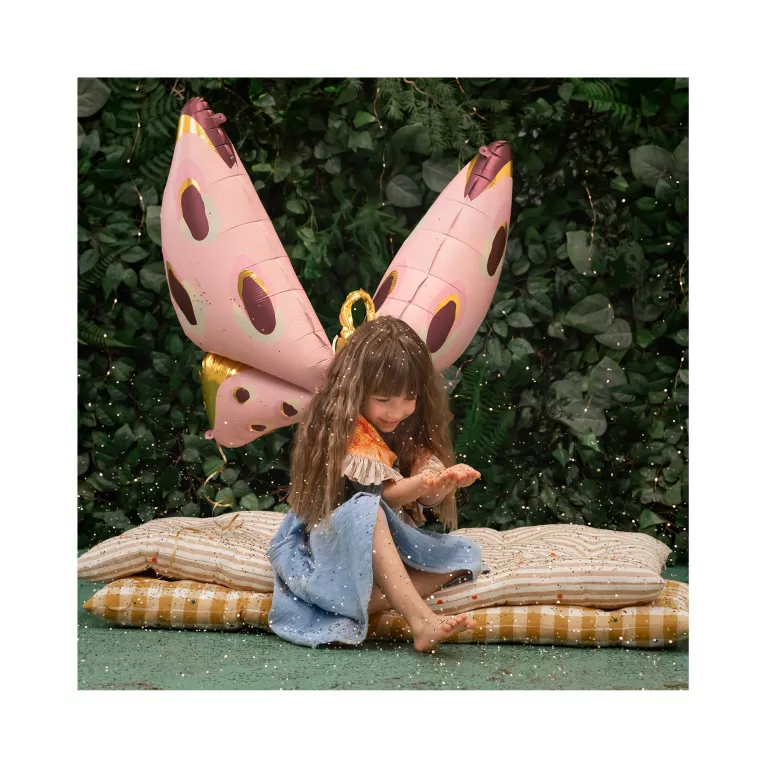 Balónek fóliový Motýl růžový