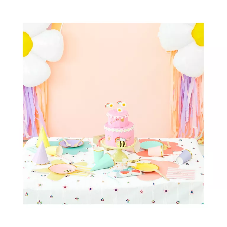 Čepičky pastelové se zlatým okrajem 6 ks