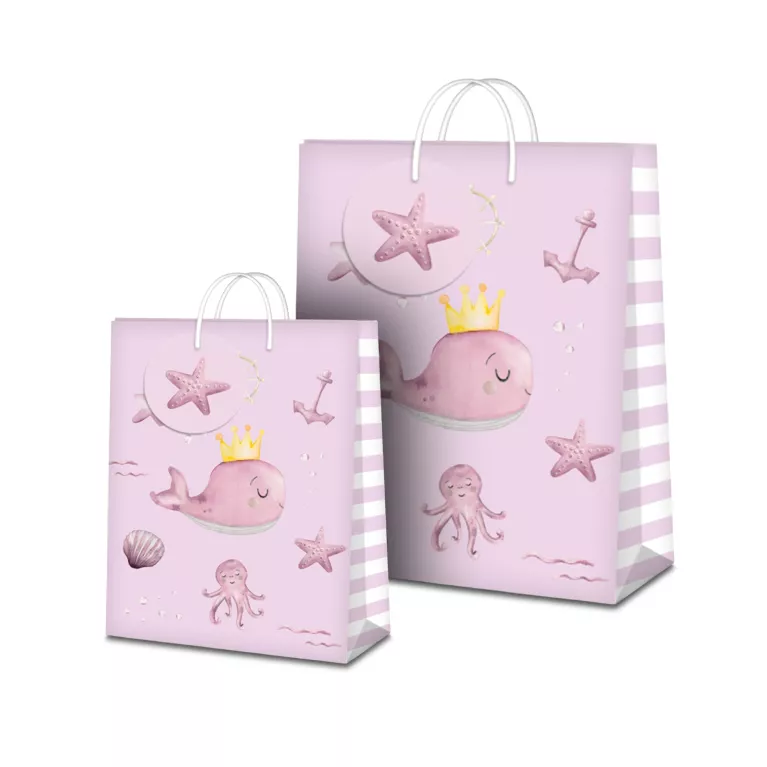 Dárková taška - Narození holčičky velryba