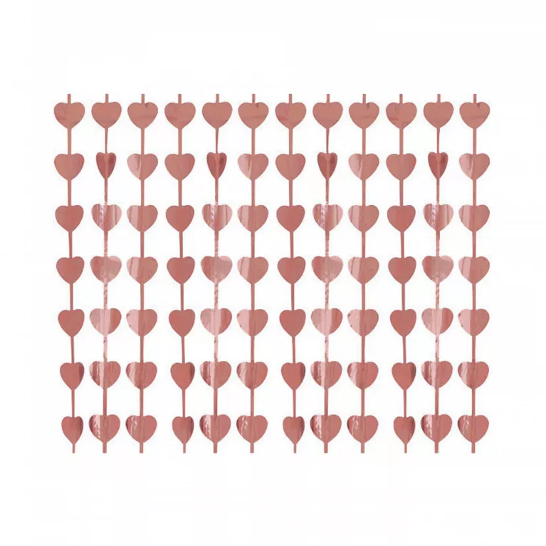 Závěs na dveře srdce rose gold