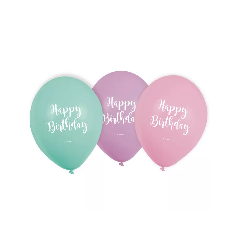 Párty Set Happy Birthday pastelové balónky 50 ks