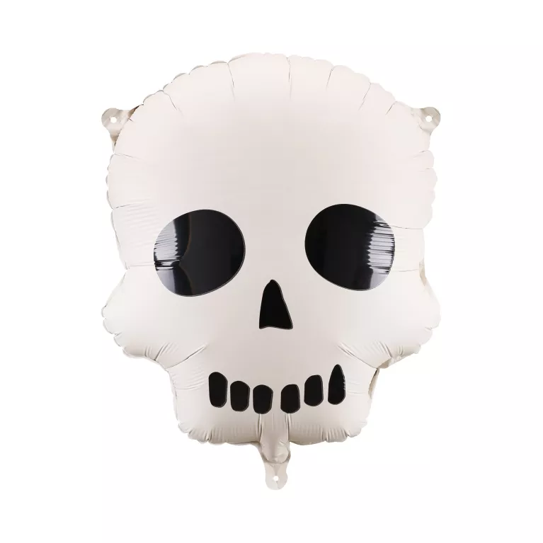 Balónek fóliový Lebka bílá