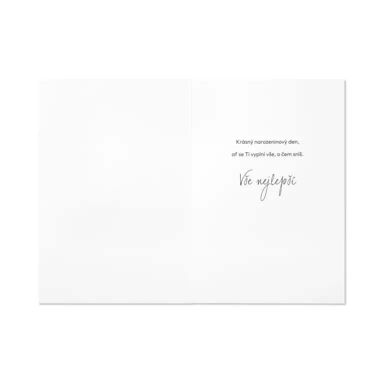 Luxusní narozeninové přání - Květinové šaty