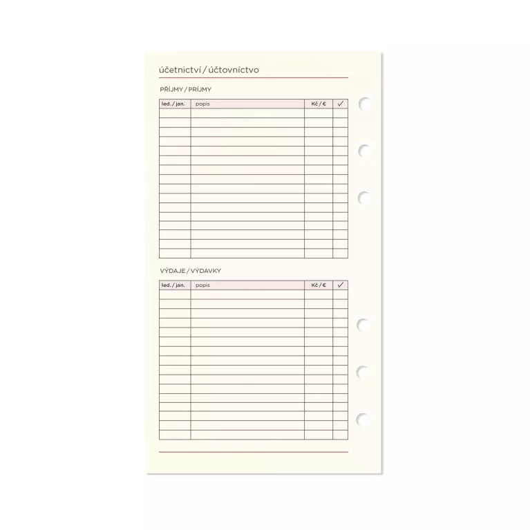 Náplň do plánovacího diáře na rok 2026