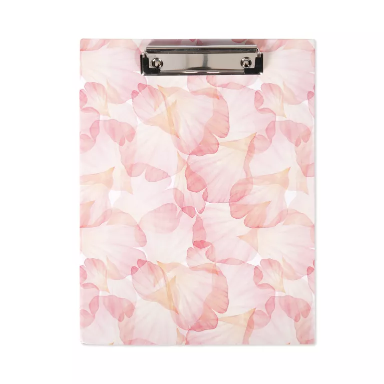 Desky s klipem A4 - Růžové květy
