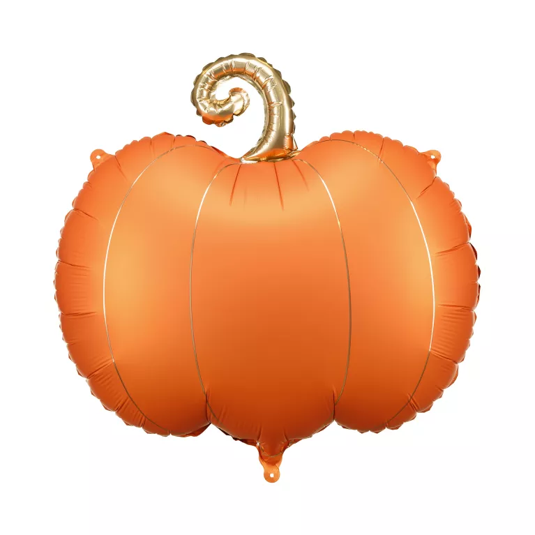 Balónek fóliový Dýně oranžová se zlatým stonkem
