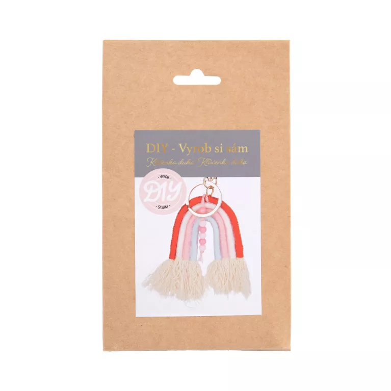 DIY Macrame klíčenka - Duha
