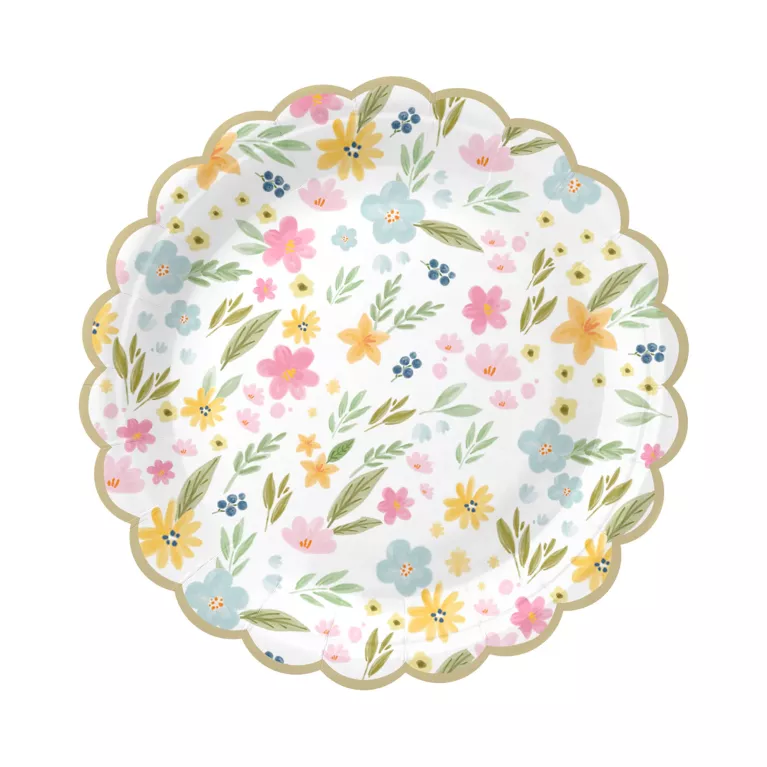 Talíře Jarní květiny  6 ks