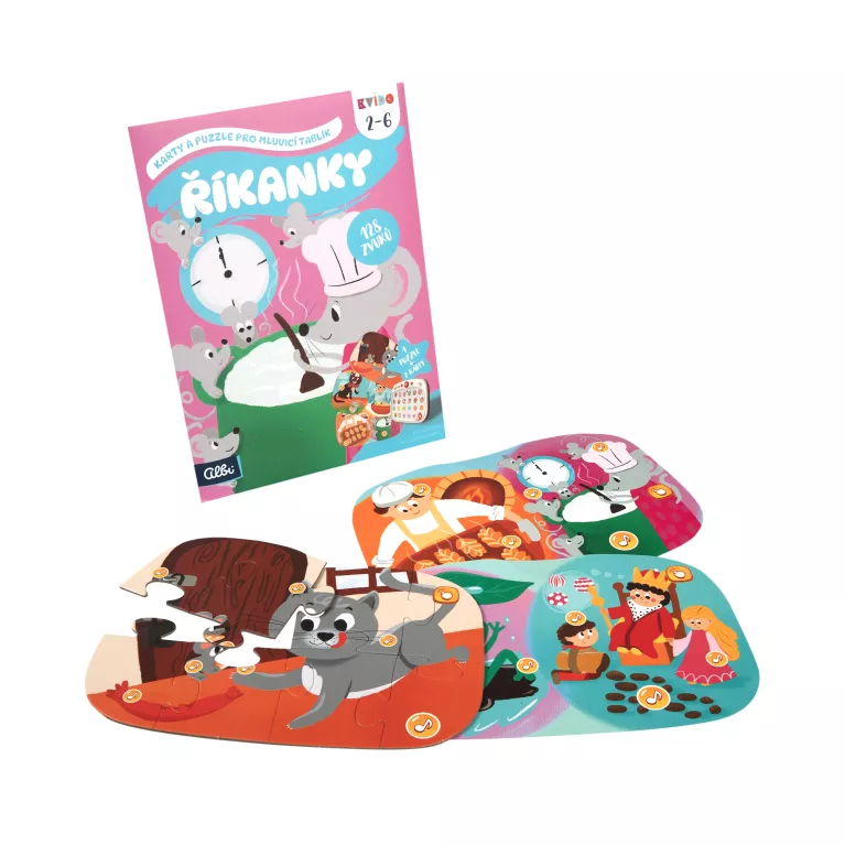 Karty a puzzle pro Mluvicí tablík - Říkanky: Kvído