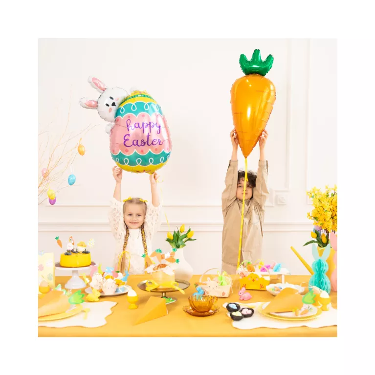 Balónek fóliový Velikonoční zajíček s vajíčkem