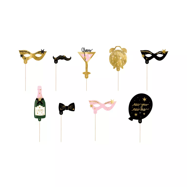 Rekvizity do fotokoutku Silvestr 9 ks