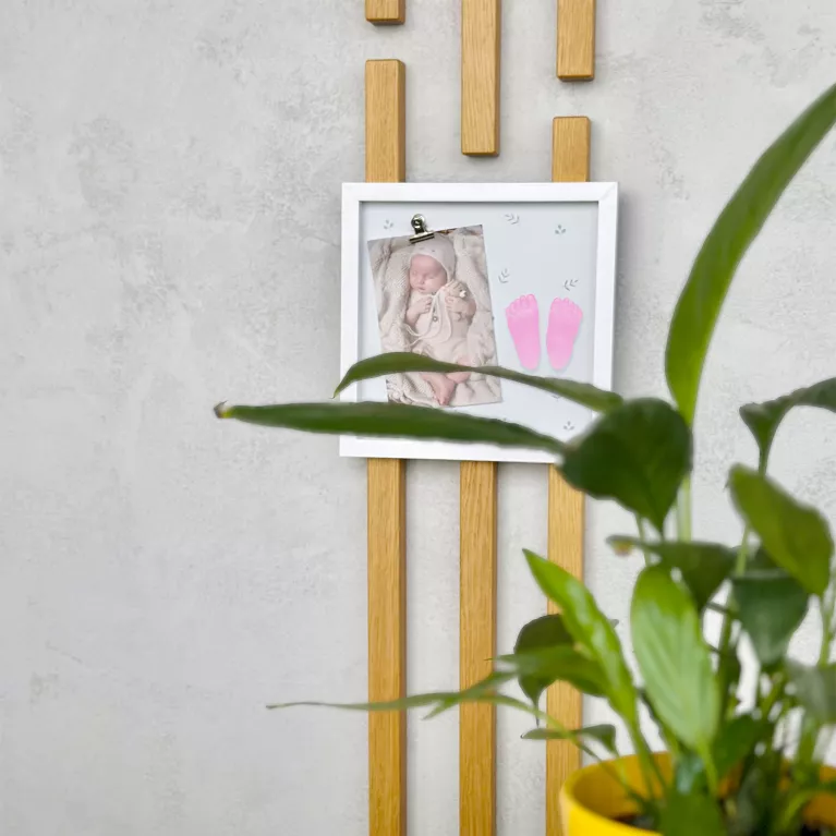 Fotorámeček pro miminko se sadou na 3D odlitky – pro holčičku