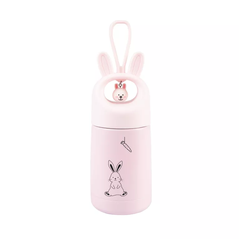 Růžová termoláhev - Králíček