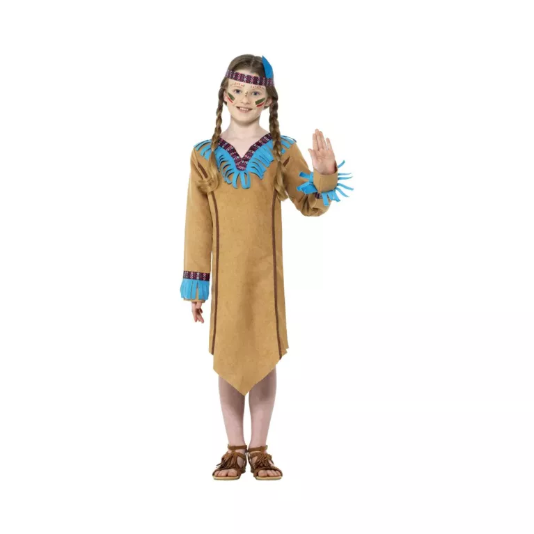 Kostým dětský  Indiánka s čelenkou vel. 4-6 let