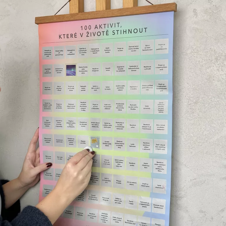 Stírací plakát - 100 aktivit, které v životě stihnout