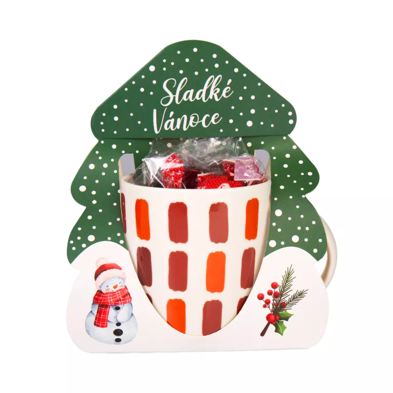 Pralinky v hrnečku - Červená dekorace