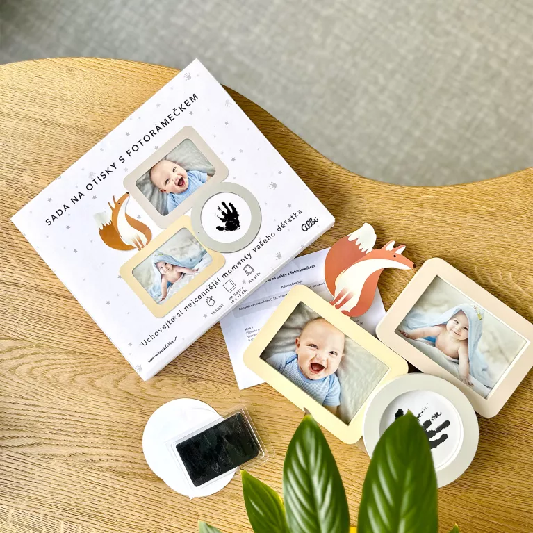 Fotorámeček pro miminko se sadou na otisky