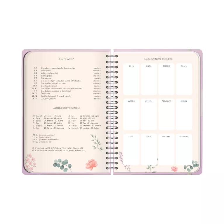 Fialový motivační diář A5