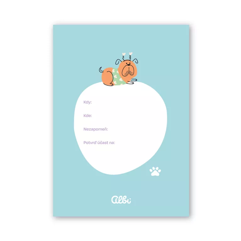 Pozvánky na oslavu Pes 6 ks