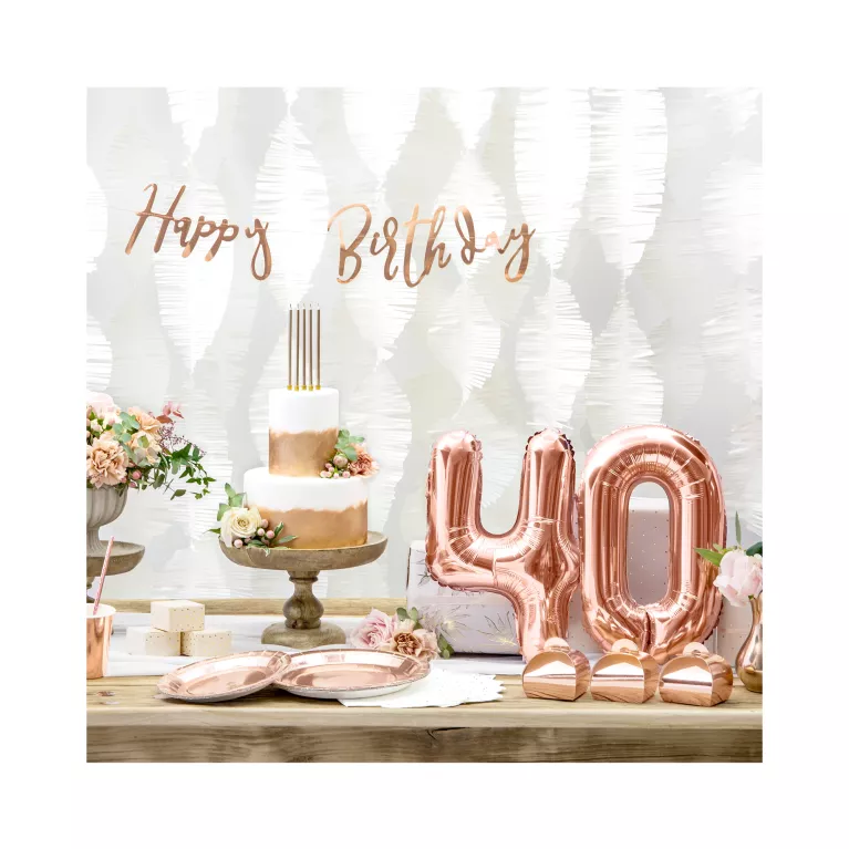 Balónky fóliové 35 cm rose gold čísla