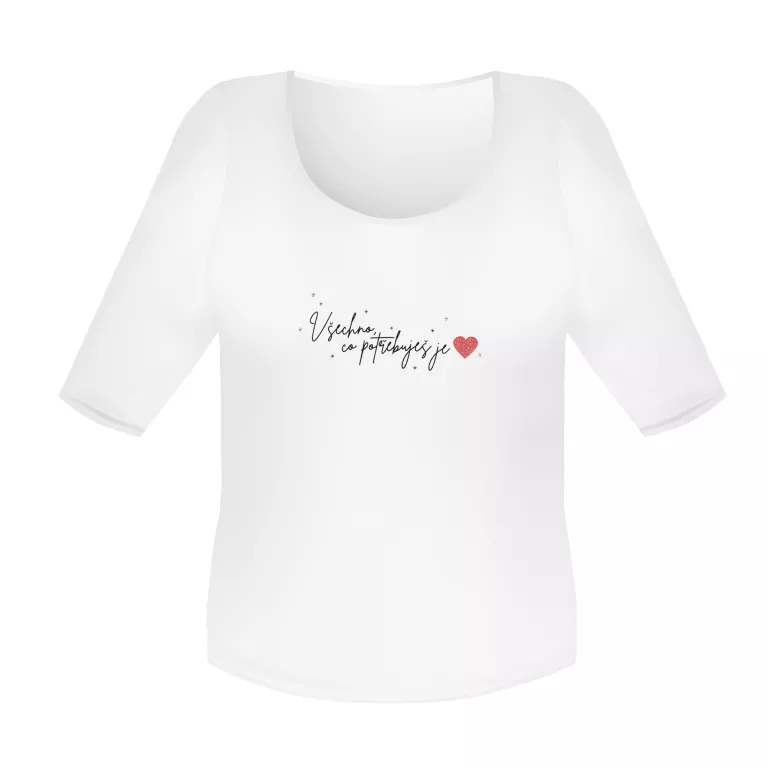 Dámské tričko s kamínky - Láska