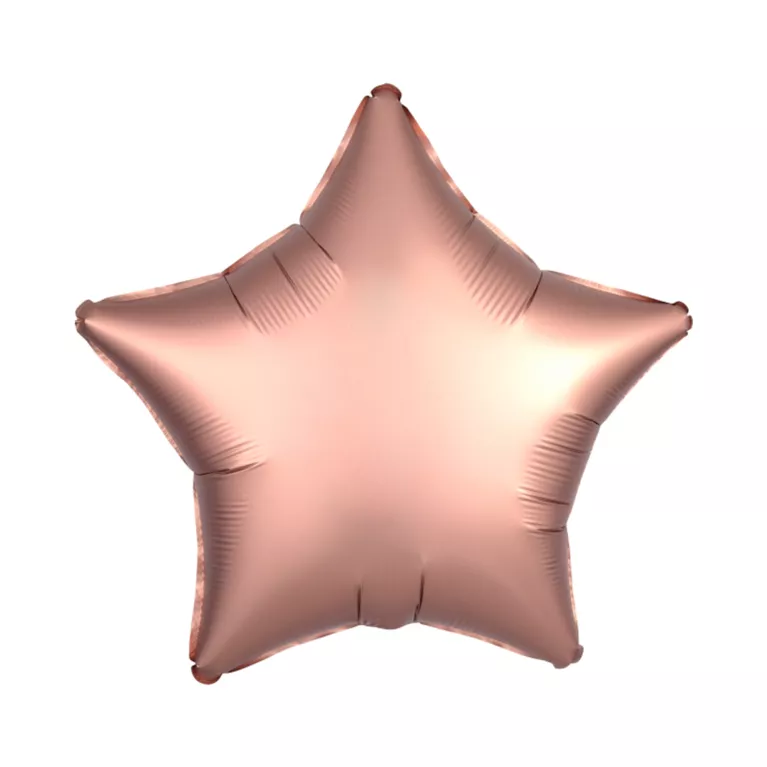 Balónek fóliový Hvězda rose gold matná
