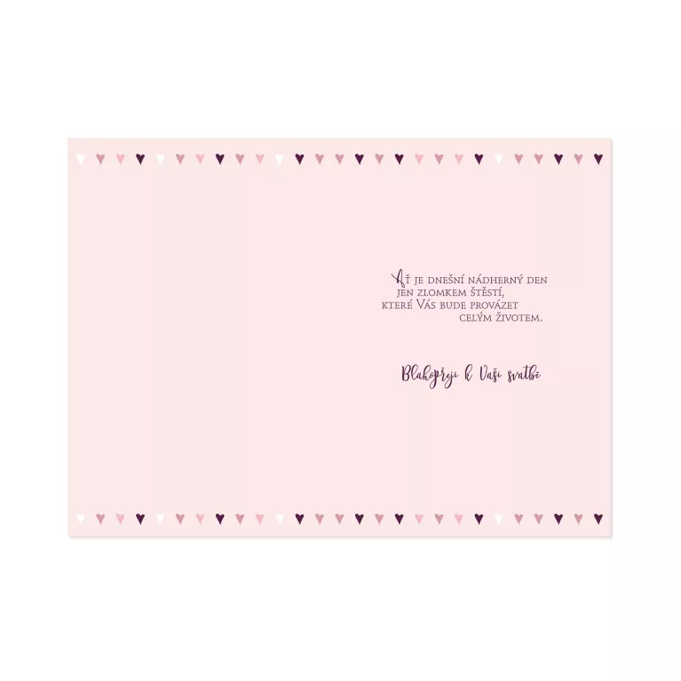 Svatební přání - Srdíčka