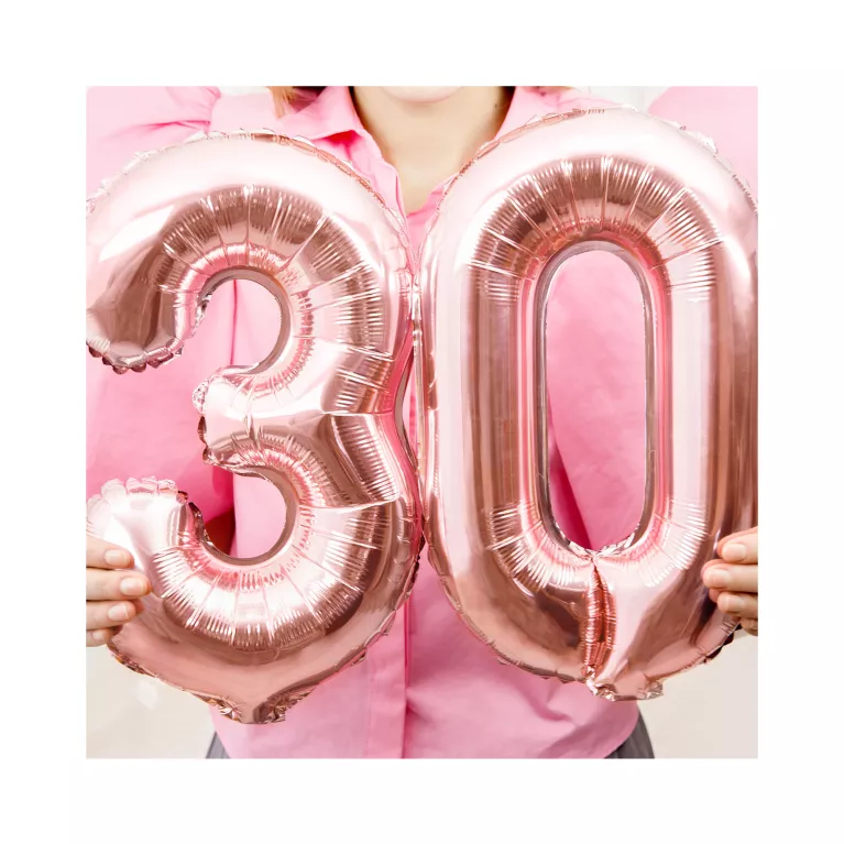 Balónky fóliové 35 cm rose gold čísla