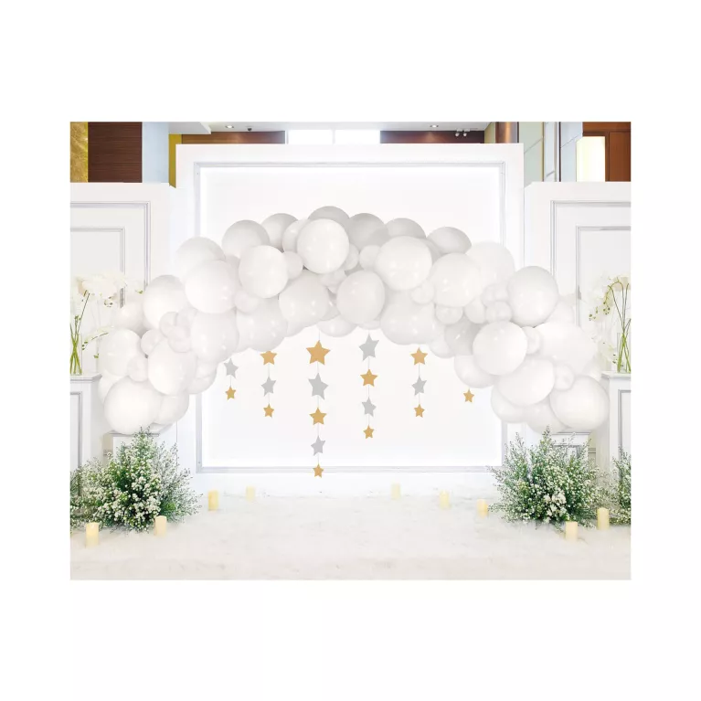 Balónková girlanda bílá 70 ks