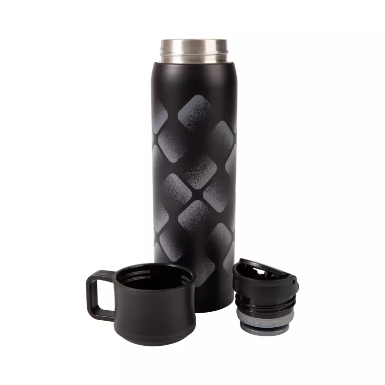 Černá termoláhev s hrnkem 500 ml
