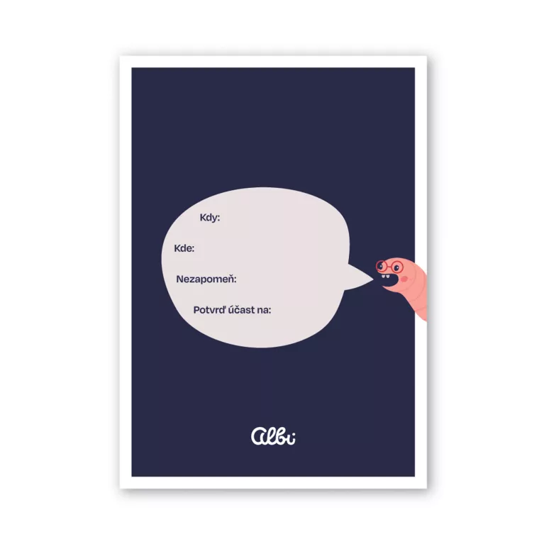 Pozvánky na oslavu Vypálit červa 6 ks