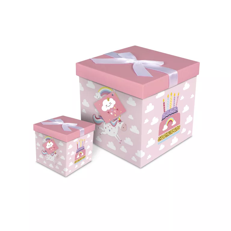 Dárková krabička skládací - Jednorožec