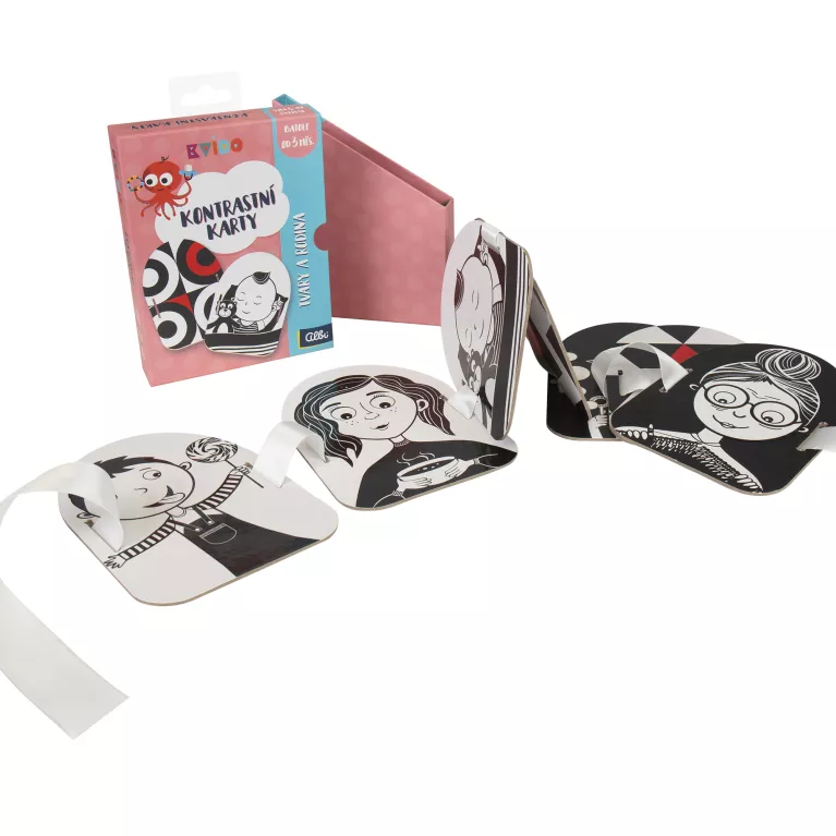 Kontrastní karty Tvary a rodina - Kvído